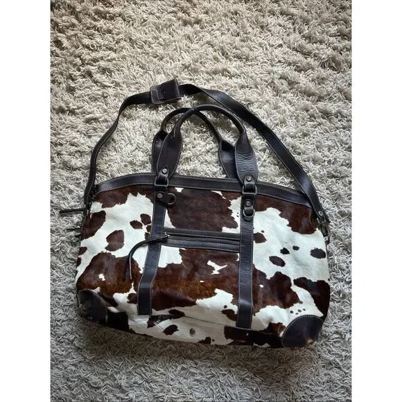 Cavalcanti Cowhide Leather Made in Italy Large tote duffel bag - Picture 2 of 16